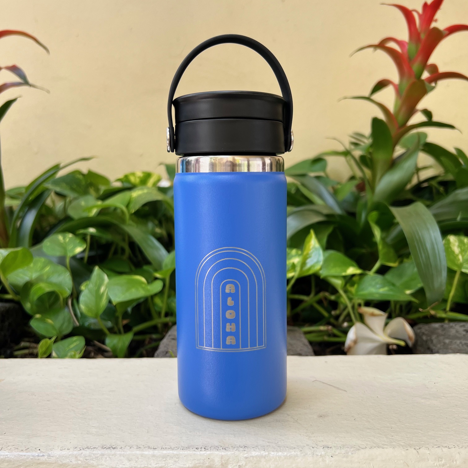 ハイドロフラスク アロハ レインボー LeaLeaハワイ限定】16オンスアロハレインボーハイドロフラスク（オレンジ）