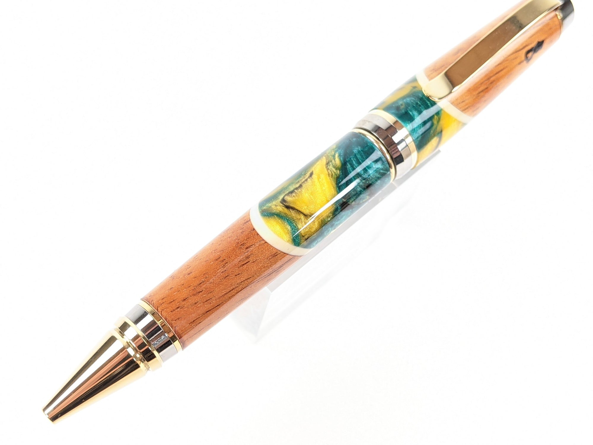 ハワイ産定規とボールペン ハワイアン ボールペン オーキッド Kanaka Prints