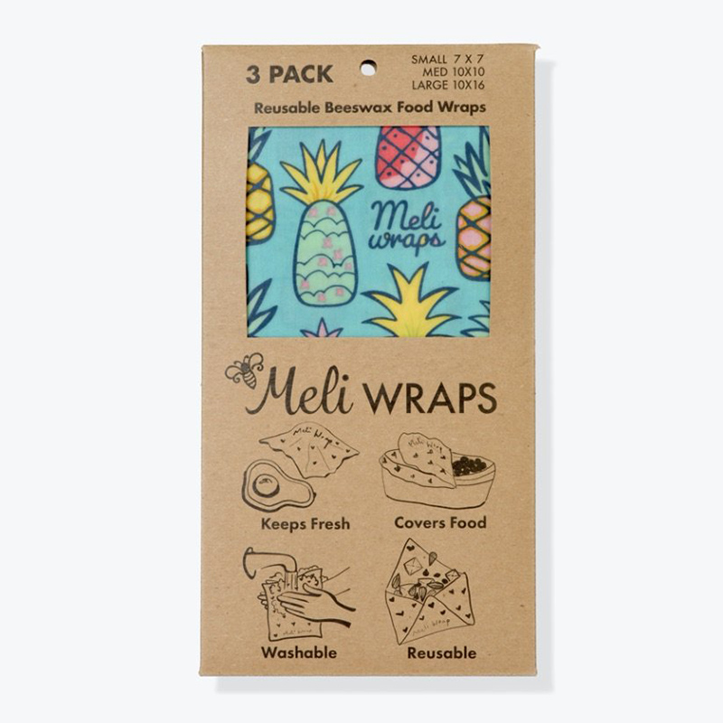 【Meli Wraps】ビーズラップ 3枚セット (パイナップル）