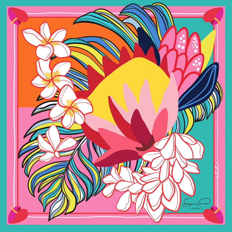 スザンヌ・ジェネリック×つなぐハワイオリジナル風呂敷